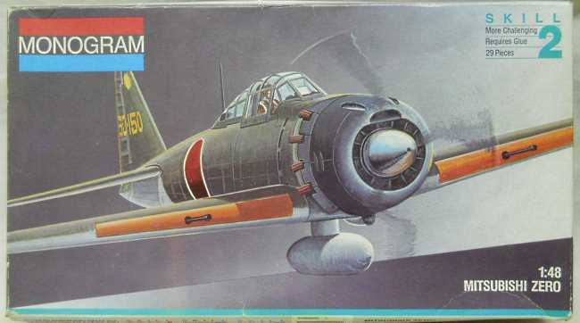 Monogram 1/48 Mitsubishi Zero A6M5, 5222 plastic model kit